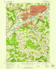 Endicott New York Historical topographic map, 1:24000 scale, 7.5 X 7.5 Minute, Year 1956