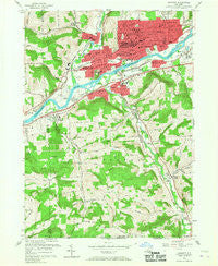 Endicott New York Historical topographic map, 1:24000 scale, 7.5 X 7.5 Minute, Year 1956