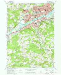 Endicott New York Historical topographic map, 1:24000 scale, 7.5 X 7.5 Minute, Year 1969