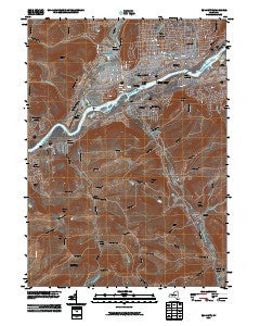 Endicott New York Historical topographic map, 1:24000 scale, 7.5 X 7.5 Minute, Year 2010