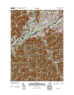 Endicott New York Historical topographic map, 1:24000 scale, 7.5 X 7.5 Minute, Year 2013