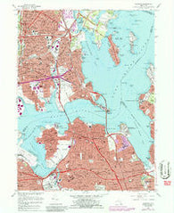 Flushing New York Historical topographic map, 1:24000 scale, 7.5 X 7.5 Minute, Year 1966