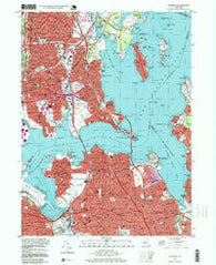 Flushing New York Historical topographic map, 1:24000 scale, 7.5 X 7.5 Minute, Year 1995