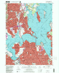 Flushing New York Historical topographic map, 1:24000 scale, 7.5 X 7.5 Minute, Year 1995