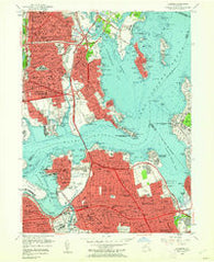 Flushing New York Historical topographic map, 1:24000 scale, 7.5 X 7.5 Minute, Year 1955
