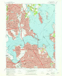 Flushing New York Historical topographic map, 1:24000 scale, 7.5 X 7.5 Minute, Year 1966