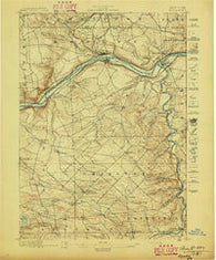 Fonda New York Historical topographic map, 1:62500 scale, 15 X 15 Minute, Year 1896