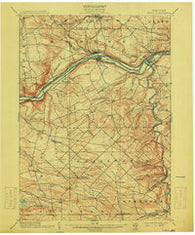 Fonda New York Historical topographic map, 1:62500 scale, 15 X 15 Minute, Year 1902
