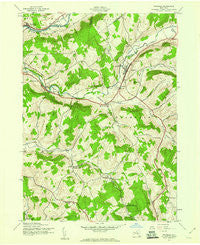 Franklin New York Historical topographic map, 1:24000 scale, 7.5 X 7.5 Minute, Year 1943