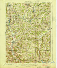 Franklinville New York Historical topographic map, 1:62500 scale, 15 X 15 Minute, Year 1924