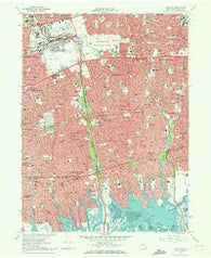 Freeport New York Historical topographic map, 1:24000 scale, 7.5 X 7.5 Minute, Year 1969