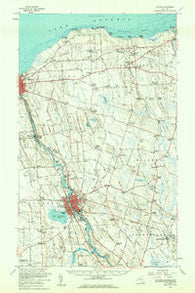 Fulton New York Historical topographic map, 1:62500 scale, 15 X 15 Minute, Year 1956