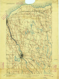 Fulton New York Historical topographic map, 1:62500 scale, 15 X 15 Minute, Year 1900