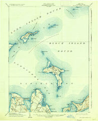 Gardiners Island New York Historical topographic map, 1:62500 scale, 15 X 15 Minute, Year 1904