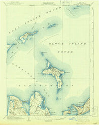 Gardiners Island New York Historical topographic map, 1:62500 scale, 15 X 15 Minute, Year 1904