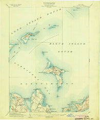 Gardiners Island New York Historical topographic map, 1:62500 scale, 15 X 15 Minute, Year 1904