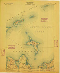 Gardiners Island New York Historical topographic map, 1:62500 scale, 15 X 15 Minute, Year 1904