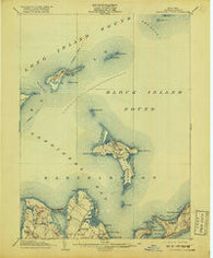 Gardiners Island New York Historical topographic map, 1:62500 scale, 15 X 15 Minute, Year 1904