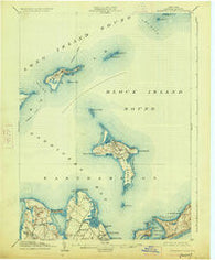 Gardiners Island New York Historical topographic map, 1:62500 scale, 15 X 15 Minute, Year 1904