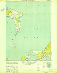 Gardiners Island East New York Historical topographic map, 1:24000 scale, 7.5 X 7.5 Minute, Year 1943