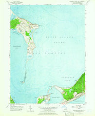 Gardiners Island East New York Historical topographic map, 1:24000 scale, 7.5 X 7.5 Minute, Year 1956