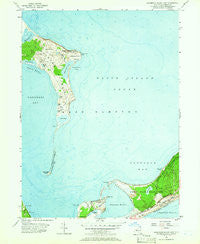 Gardiners Island East New York Historical topographic map, 1:24000 scale, 7.5 X 7.5 Minute, Year 1956