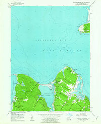 Gardiners Island West New York Historical topographic map, 1:24000 scale, 7.5 X 7.5 Minute, Year 1956