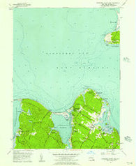 Gardiners Island West New York Historical topographic map, 1:24000 scale, 7.5 X 7.5 Minute, Year 1956