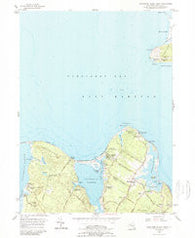 Gardiners Island West New York Historical topographic map, 1:24000 scale, 7.5 X 7.5 Minute, Year 1956