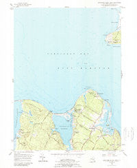 Gardiners Island West New York Historical topographic map, 1:24000 scale, 7.5 X 7.5 Minute, Year 1956