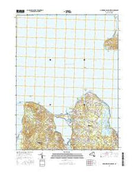 Gardiners Island West New York Current topographic map, 1:24000 scale, 7.5 X 7.5 Minute, Year 2016