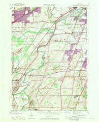 Genesee Junction New York Historical topographic map, 1:24000 scale, 7.5 X 7.5 Minute, Year 1952