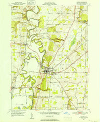 Geneseo New York Historical topographic map, 1:24000 scale, 7.5 X 7.5 Minute, Year 1950