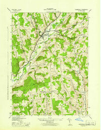 Gilbertsville New York Historical topographic map, 1:31680 scale, 7.5 X 7.5 Minute, Year 1945