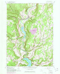 Gilboa New York Historical topographic map, 1:24000 scale, 7.5 X 7.5 Minute, Year 1945