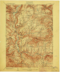 Gilboa New York Historical topographic map, 1:62500 scale, 15 X 15 Minute, Year 1903