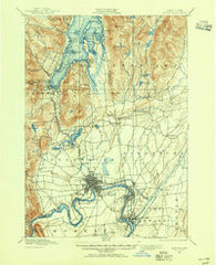 Glens Falls New York Historical topographic map, 1:62500 scale, 15 X 15 Minute, Year 1895