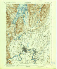 Glens Falls New York Historical topographic map, 1:62500 scale, 15 X 15 Minute, Year 1938