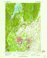 Glens Falls New York Historical topographic map, 1:62500 scale, 15 X 15 Minute, Year 1955