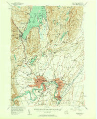 Glens Falls New York Historical topographic map, 1:62500 scale, 15 X 15 Minute, Year 1955