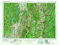 Glens Falls New York Historical topographic map, 1:250000 scale, 1 X 2 Degree, Year 1956