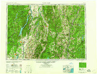 Glens Falls New York Historical topographic map, 1:250000 scale, 1 X 2 Degree, Year 1959