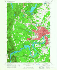 Glens Falls New York Historical topographic map, 1:24000 scale, 7.5 X 7.5 Minute, Year 1966