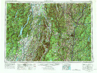 Glens Falls New York Historical topographic map, 1:250000 scale, 1 X 2 Degree, Year 1956
