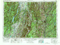 Glens Falls New York Historical topographic map, 1:250000 scale, 1 X 2 Degree, Year 1956