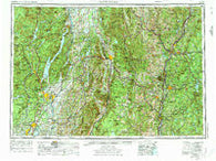Glens Falls New York Historical topographic map, 1:250000 scale, 1 X 2 Degree, Year 1956