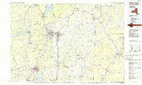 Glens Falls New York Historical topographic map, 1:100000 scale, 30 X 60 Minute, Year 1986