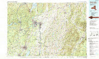 Glens Falls New York Historical topographic map, 1:100000 scale, 30 X 60 Minute, Year 1989