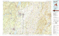 Glens Falls New York Historical topographic map, 1:100000 scale, 30 X 60 Minute, Year 1986