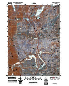 Glens Falls New York Historical topographic map, 1:24000 scale, 7.5 X 7.5 Minute, Year 2010